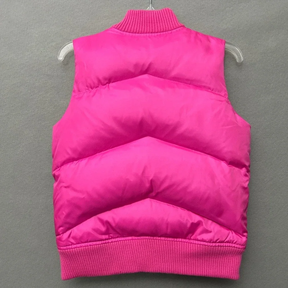 Old Navy Girls XXL Puffer Vest Hot Pink Y2K Barbiecore Fleece Lined Vintage
